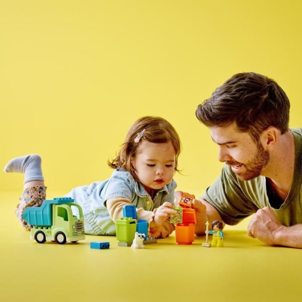 LEGO® DUPLO 10987 Återvinningsbil, utbildnings- och färgsorteringsleksaker, barn 2 år