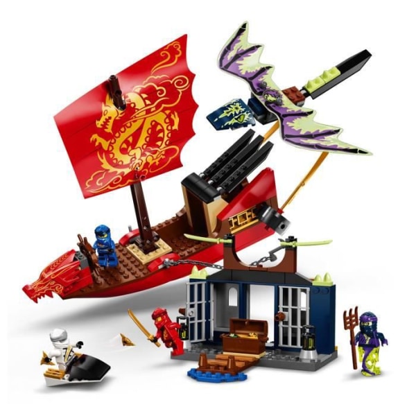 LEGO® 71749 NINJAGO® Ultimate Ninja HQ och Dragon Minifigure, Båtleksak för barn från 4 år och uppåt