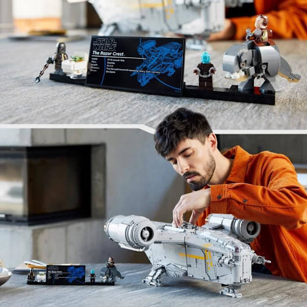 LEGO Star Wars 75331 Razor Crest, Model Spaceship, The Mandalorian, UCS Collection Grå