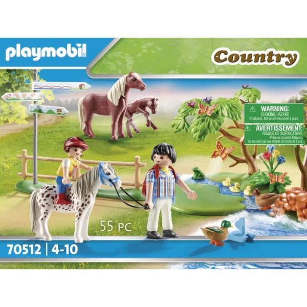 PLAYMOBIL - 70512 - Eventyr ponyridning med karakterer og dyr Flerfärgad