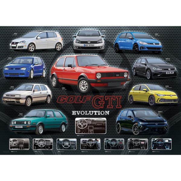 Puslespil - EUROGRAPHICS - VW Golf GTI Evolution - 1000 brikker - Køretøjer og maskiner - Høj kvalitet
