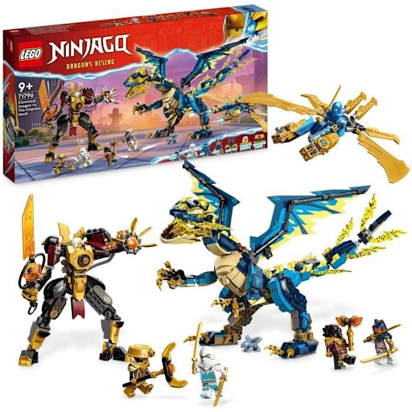 LEGO® NINJAGO 71796 Elemental Dragon vs. Empress Robot, iso lelu Flerfärgad