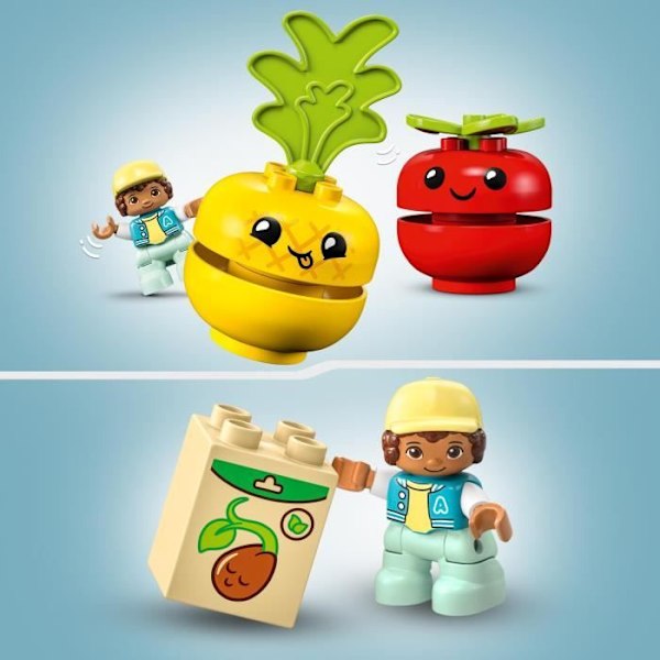 LEGO® DUPLO Min første 10982 frugt- og grønttraktor, stable- og sorteringslegetøj Flerfärgad