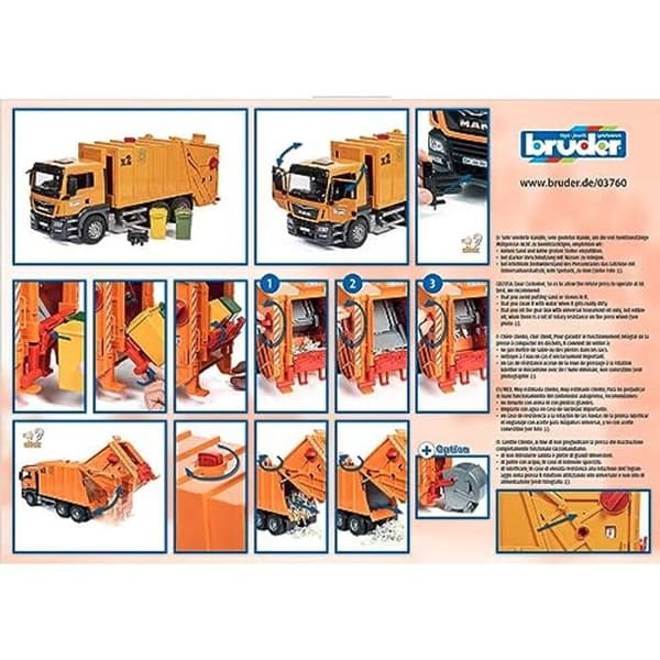 Sopcontainer MAN TGS (orange) Apelsin