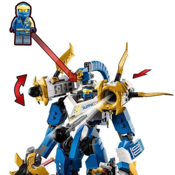 LEGO® NINJAGO 71785 Jay's Robot Titan, børnelegetøj, med minifigurer og armbrøst Vit