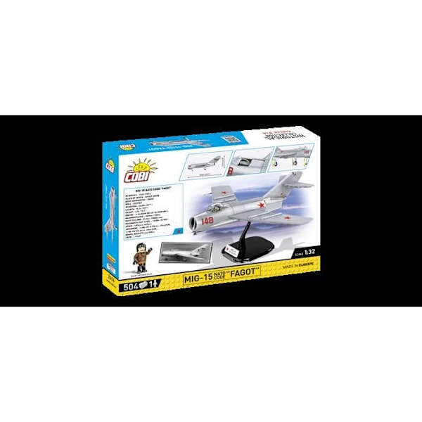 Modelsæt - COBI - 2416 - MIG-15 NATO KODE "FAGOT" - 504 Dele - Plast - Til at samle selv