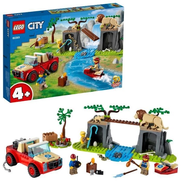 LEGO® 60301 City Wildlife Wild Animal Rescue ATV, terrængående billegetøj med minifigurer Blå