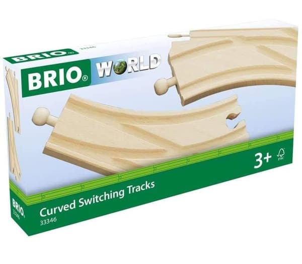 Kurvede Weiche - BRIO - 144 mm - Blandet - Barn - Dreng Beige