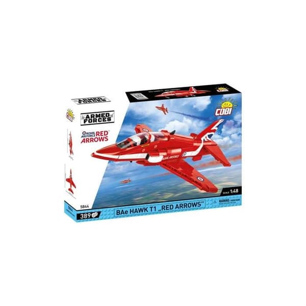 COBI 5844 - Bae HAWK T1 RÖDA PILAR röd och vit