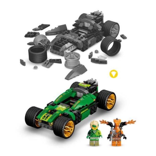 LEGO 71763 NINJAGO Lloyd's Race Car - Evolution, autolelu, ninja- ja soturihahmoilla, 6-vuotiaat lapset