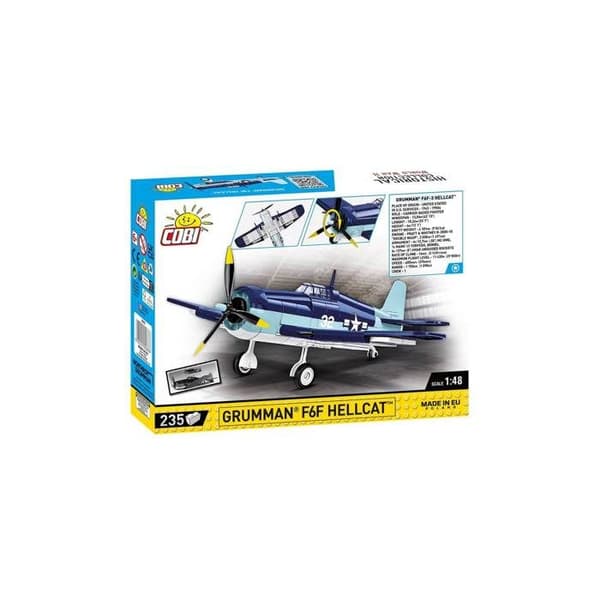 Model - COBI - Grumman F6F Hellcat - 235 dele - Blå, Hvid, Marineblå - At samle selv Blå, Vit, Mörkblå