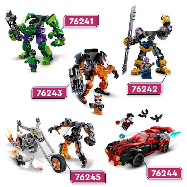 LEGO® Marvel 76243 Rocket Robot Armor, Guardians of the Galaxy Minifigure, Avengers Toy