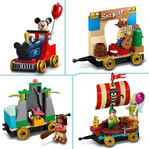 LEGO® Disney 43212 Disney festtog, legetøj med Mickey og Minnie, 100 års jubilæum for Disney Flerfärgad