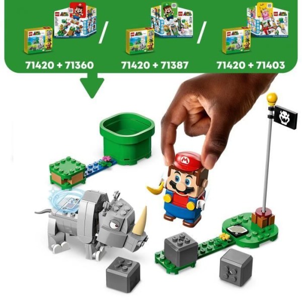 LEGO® Super Mario 71420 Rambi the Rhinoceros Expansion Set, kombinera leksak med startpaket