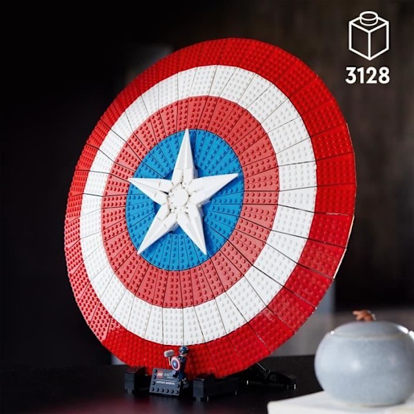 LEGO® Marvel 76262 Captain America's Shield, Avengers Model Kit för vuxna med Thor's Hammer Flerfärgad