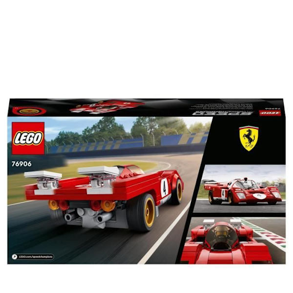 LEGO® 76906 Speed Champions 1970 Ferrari 512 M racerbilsmodell, byggleksak för barn Flerfärgad