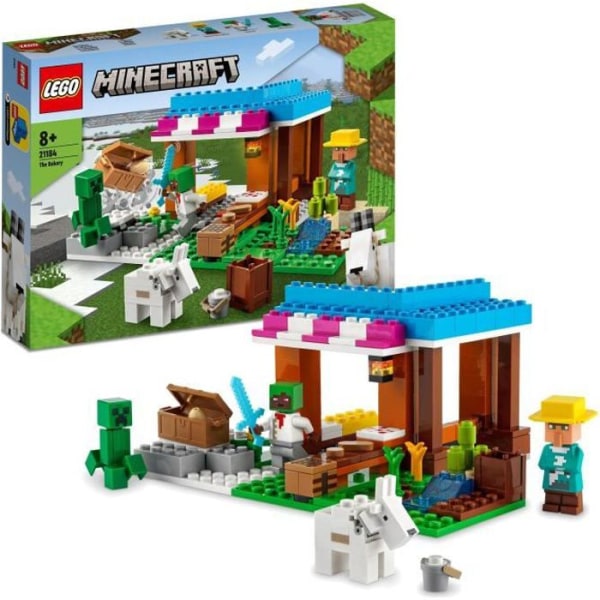 LEGO® 21184 Minecraft The Bagery, Village Legetøj, Creeper Minifigures, Sword and Dyr, Fødselsdagsgave fra 8 år gammel Flerfärgad
