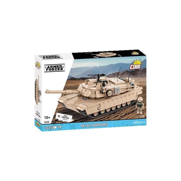 Byggesæt - COBI - M1A2 ABRAMS - Beige - 1,25 kg - At samle selv beige