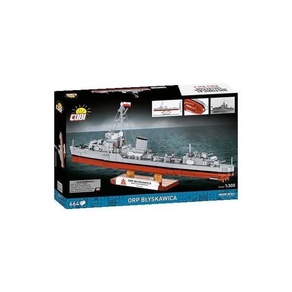COBI 4865 - ORP BLYSKAWICA - BYGGESET - GRÅ OG RØD SKIB