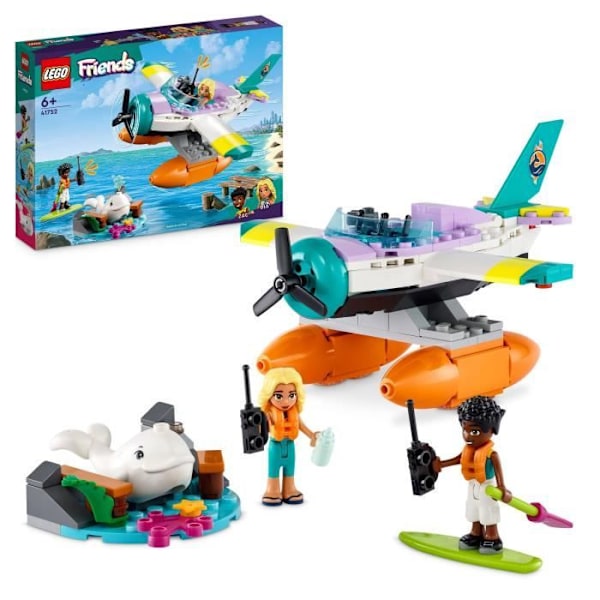 LEGO® Friends 41752 meripelastuslentokone, lentokonelelu valashahmolla ja mininukkeja Flerfärgad