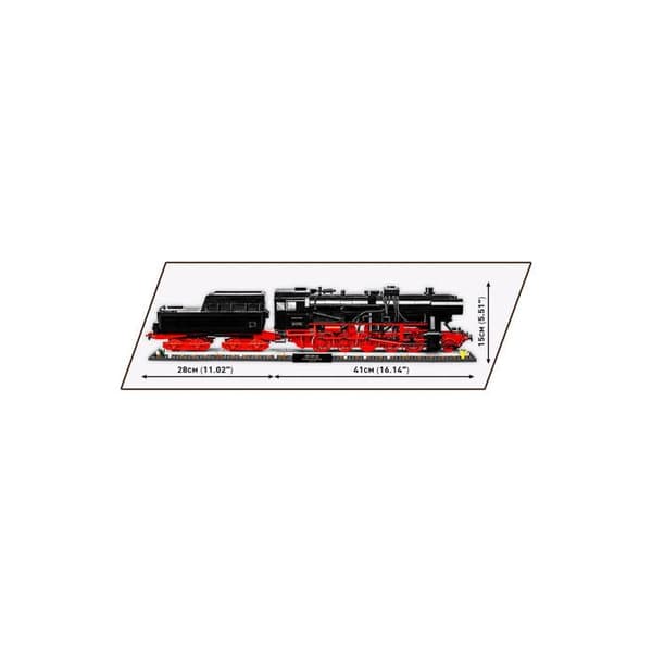 Damp Lokomotiv - COBI - DR BR 52 - Sort - 200 dele - Byg selv Svart röd
