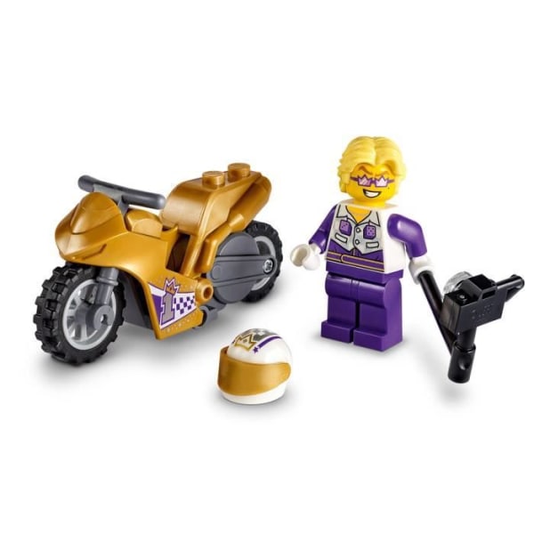 LEGO® 60309 City Stuntz Selfie Stunt Motorcykel, Pull-Back Stuntleksak för barn från 5 år och uppåt, med Selfie Boom Flerfärgad