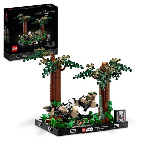 LEGO® Star Wars 75353 Endor Speeder Chase Diorama, mukana Luke Skywalker Flerfärgad