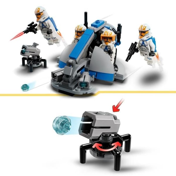 LEGO® Star Wars 75359 Ahsokas 332. Company Clone Troopers Battle Pack, Legetøj med Speeder Vehicle Grå och blå