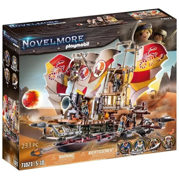 PLAYMOBIL - Sal'ahari Sands - Sandskib - Novelmore - Eventyrskelet - 233 stykker Flerfärgad