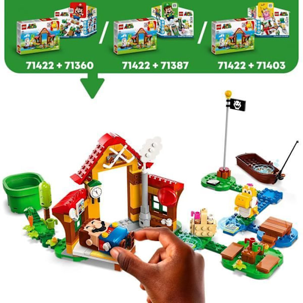 LEGO® Super Mario 71422 Marion piknik-laajennussetti, yhdistä lelu aloituspakkaukseen Flerfärgad