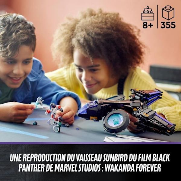 LEGO Marvel 76211 Shuri's Sunbird, Legetøjsskib, Black Panther Minifigurer, Superhelt Flerfärgad