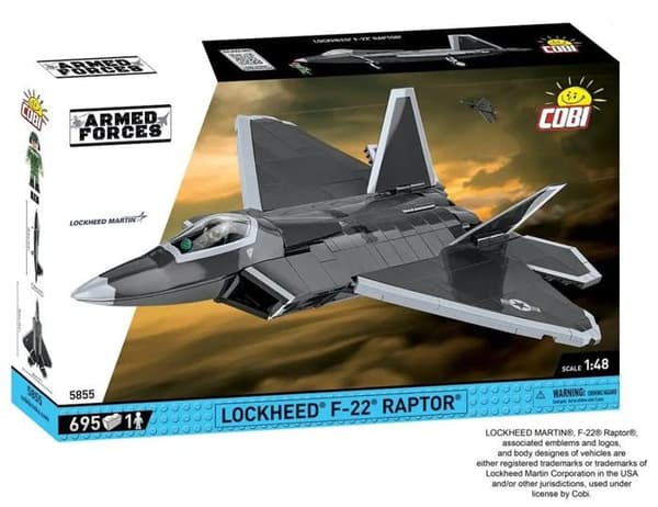 Modelfly - COBI - LOCKHEED F-22 RAPTOR - 695 dele - Skala 1:48 - Stealth Furtighed