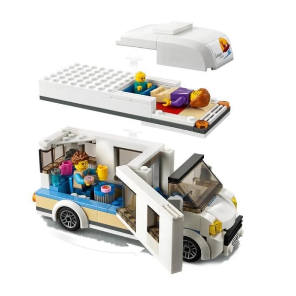 LEGO® City 60283 Holiday husbil, leksak för barn i åldrarna 5, LEGO Forest, Fordon, Camping, Resespel