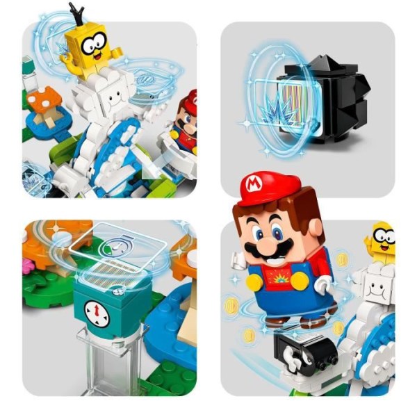 LEGO® 71389 Super Mario Lakitus Sky World-udvidelsessæt, Legetøj til børn på 7 år, samlelegetøj Grön