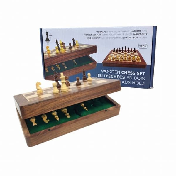 FÄLLBART SCHACKBRÄDE 25CM KUNG 44MM Flerfärgad