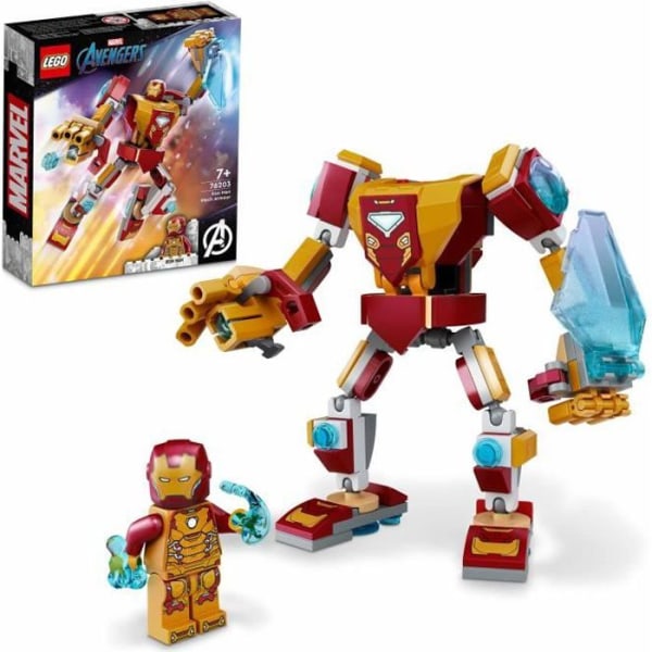 LEGO 76203 Marvel The Iron Man Robot Armor, Avengers Actionfigurset, för barn +7 år att samla in
