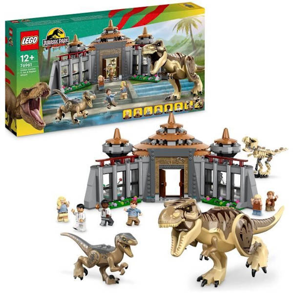 LEGO® Jurassic Park 76961 Visitor Center: Attack av T. Rex och Velociraptor, leksak Flerfärgad
