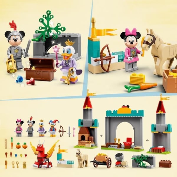 LEGO® Disney Mickey and Friends 10780 Castle Defenders, leksak med hästar för 4 år gammal Flerfärgad