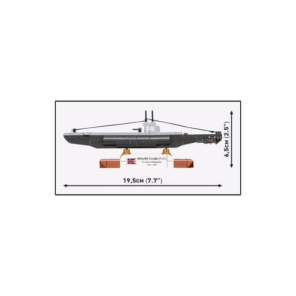 COBI 4861 - HNoMS UREDD (P41) U-CLASS ALUS - HARMAA - RAKENNUSSETTI