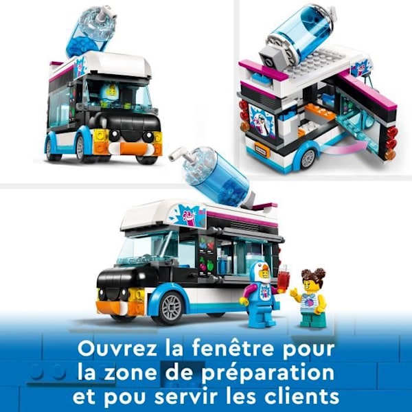 LEGO® City 60384 Penguin's Slush Truck, lastbillegetøj til børn i alderen 5, med minifigurer Flerfärgad