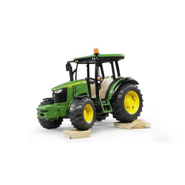 Miniatyrtraktor John Deere för barn - BRUDER - John Deere 5115M - med vikt fram - extra ratt Grön