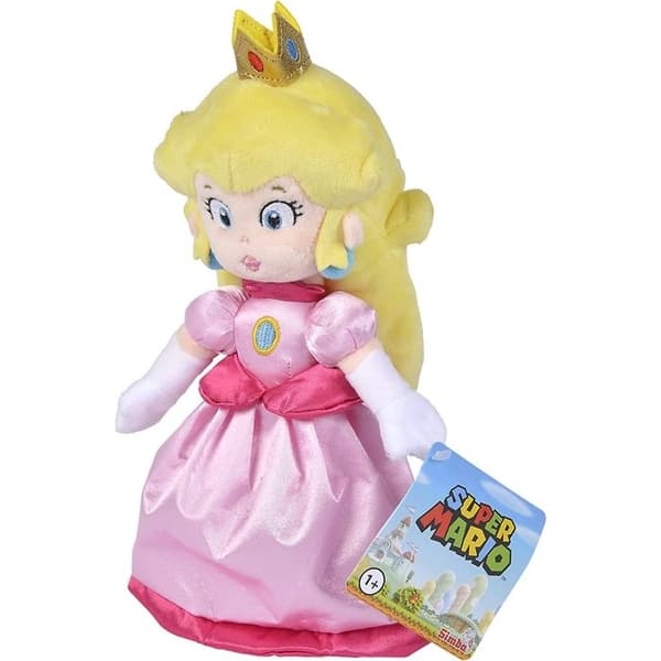 Super Mario Peach plysjdukke på 27 cm