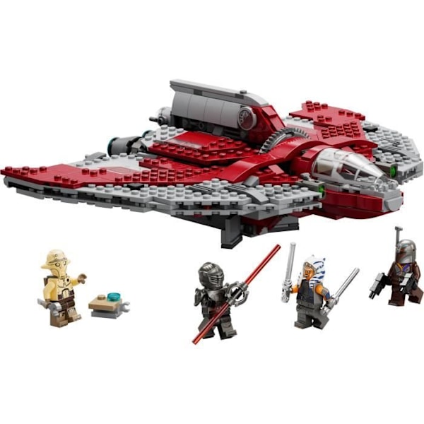 LEGO® Star Wars Ahsoka Tanon T-6-sukkula 75362 - Nastanheitinalus - 4 hahmoa Rött och grått