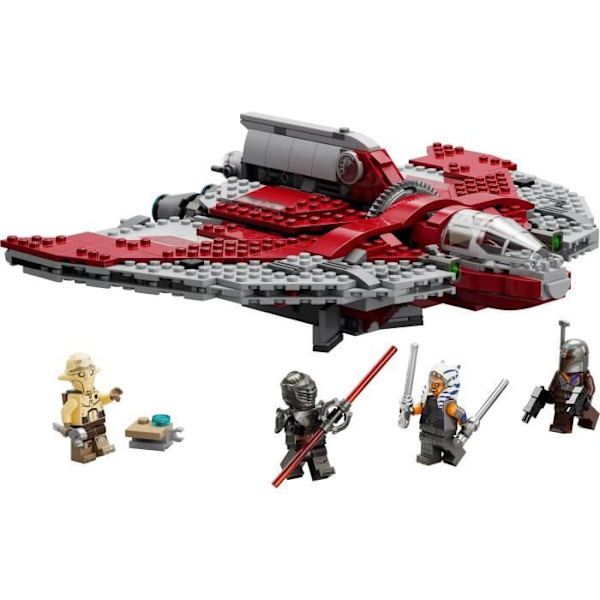 LEGO® Star Wars Ahsoka Tano's T-6 Shuttle 75362 - Stud Launcher Ship - 4 tegn Rött och grått