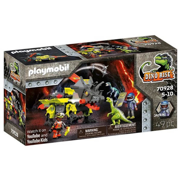 Playmobil - 70928 - Dino Rise - Taistelurobotti-Dino - Sisältää 2 hahmoa ja tarvikkeita Flerfärgad