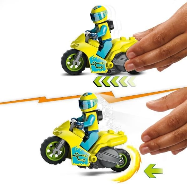 LEGO® City Stuntz 60358 Cyber Stunt motorcykel, leksaksfordon, barn 5 år, presentidé