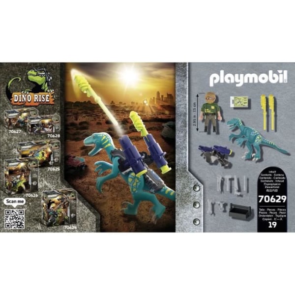 PLAYMOBIL - 70629 - Dino Rise - Deinonychus - Mixed - 5 vuotta - 19 kpl Flerfärgad