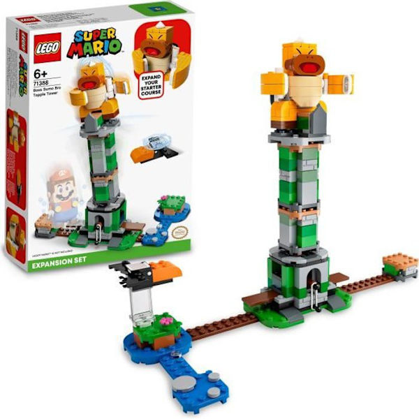 LEGO® 71388 Super Mario Boss Brother Sumos Infernal Tower Expansion Set, Barnleksak 6 år gammal, Samlarleksak Grön