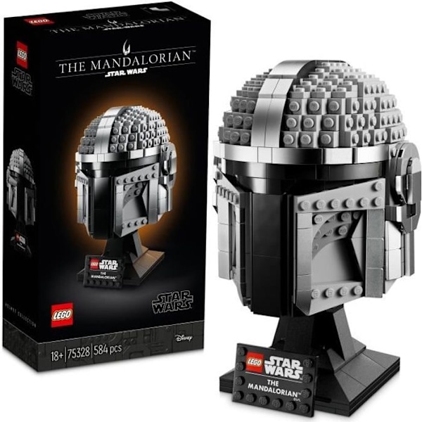 LEGO® 75328 Star Wars Den Mandalorian-hjelm, der kan bygges samleobjekt, dekoration og gave til voksne Flerfärgad