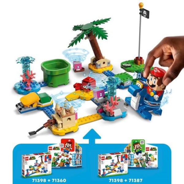 LEGO® 71398 Super Mario Dorries Seaside-udvidelsessæt, byggelegetøj med krabbe til børn i alderen 6+ Flerfärgad